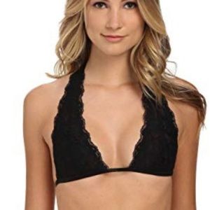 Free People Lace Bralette f0400738a Black XS